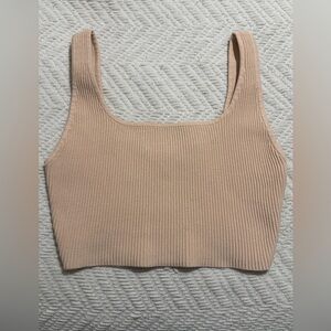 🌜2for$35🌛ARITZIA/BABATON Scupltknit Square Neck crop top - Small